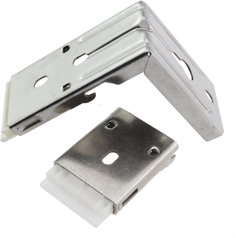 Caishun 2 Sets 2.8x1.2inch Silver Metal Vertical Blind Mounting Bracket Replacement Mounting Hardware for Interior and Exterior Zebra Roller Blinds and Soft Screen Shades - Image 4